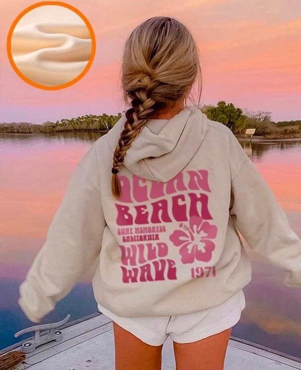 Sweat à capuche fleur tropicale