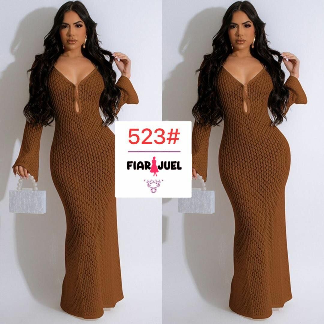 Robe Longue Maille Chic