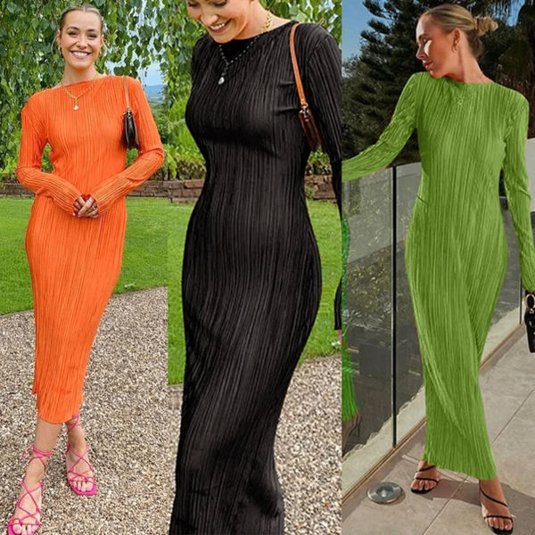 Robe plissée élégante