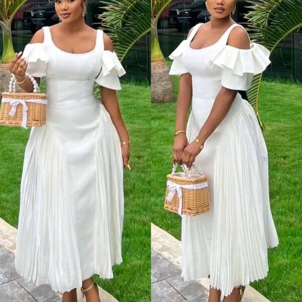 Beautiful cold shoulder dress