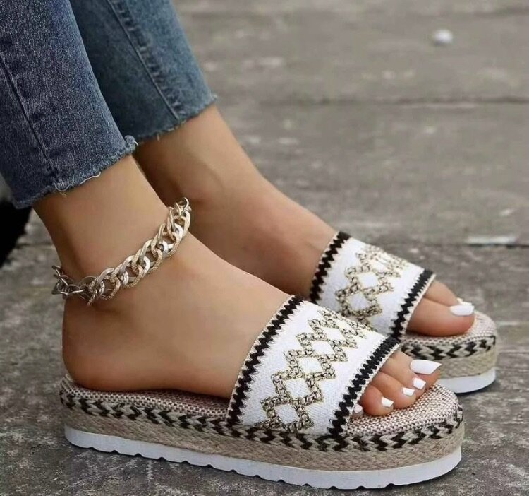 Sandales Bohème Tissé Chic