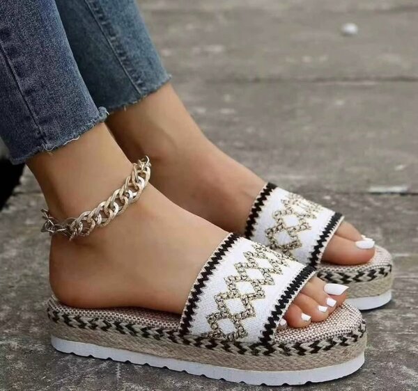 Sandales Bohème Tissé Chic
