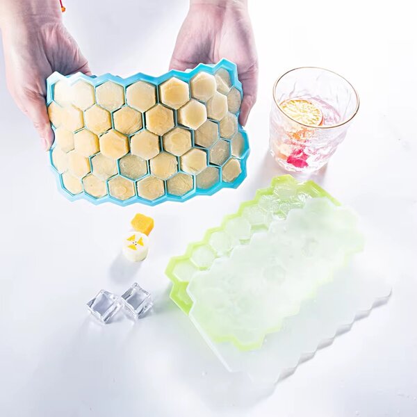 Silicone ice cube mould