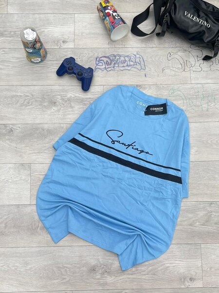 T-shirt bleu pour hommes