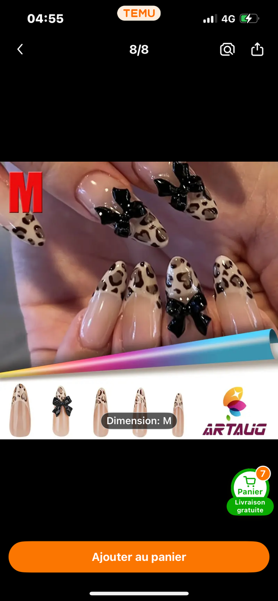 Ongles à pressions léopard