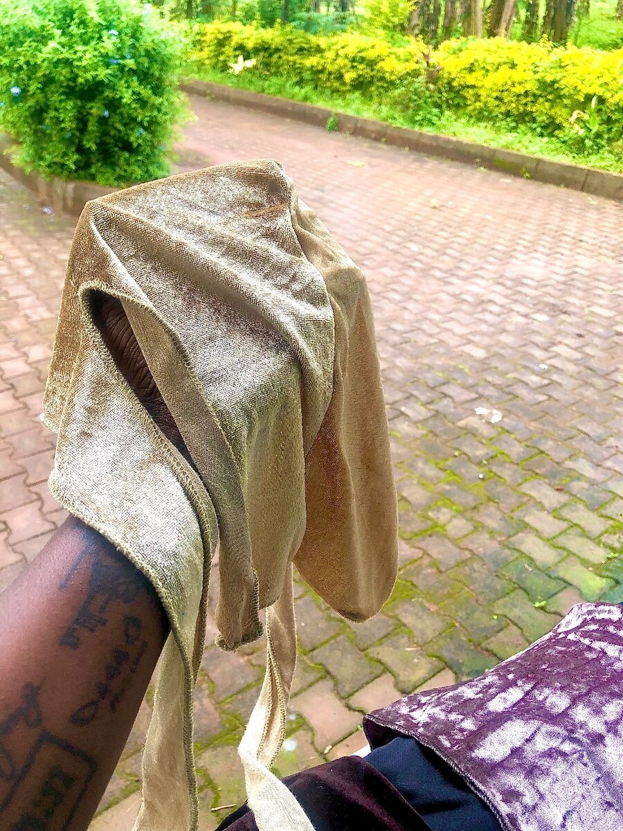 Golden velvet Durag