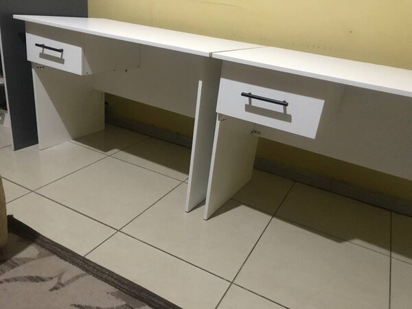 White office desk