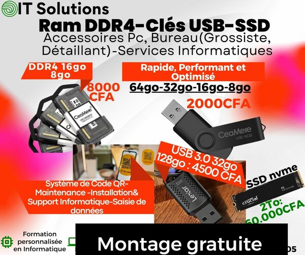 Clé USB et ram ultra rapide