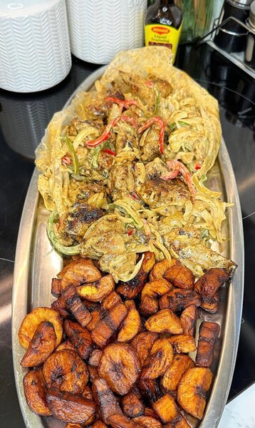 Poulet mayo bananes plantains