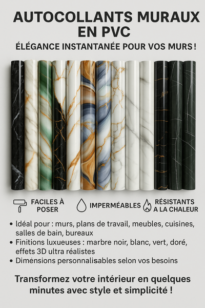 Autocollants PVC Marbre 1,2/3m