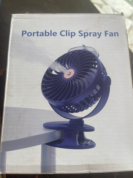 Portable clip spray fan