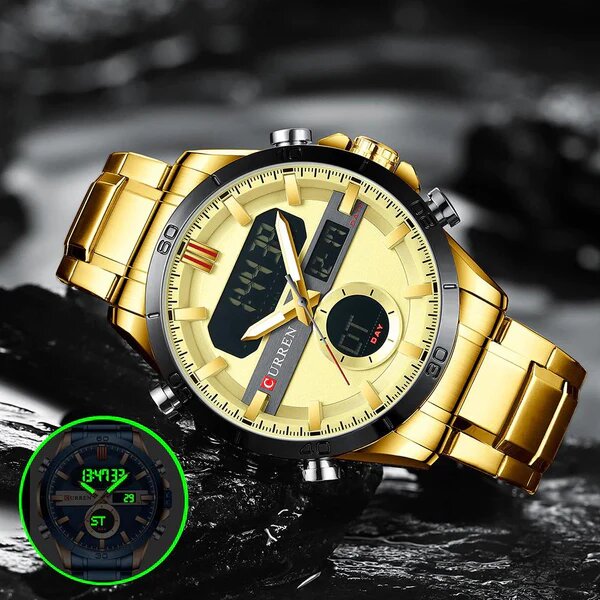 Montre CURREN 8384 de Luxe pour Homme – Acier Inoxydable, Design Élégant et aspect