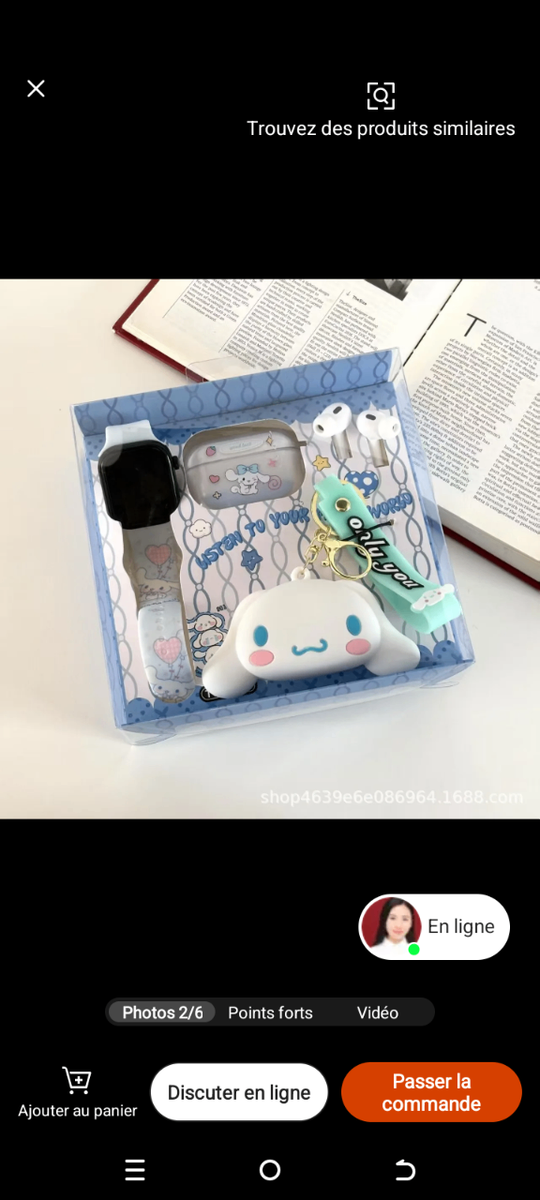Coffret Montre et Écouteurs Design Kawaii