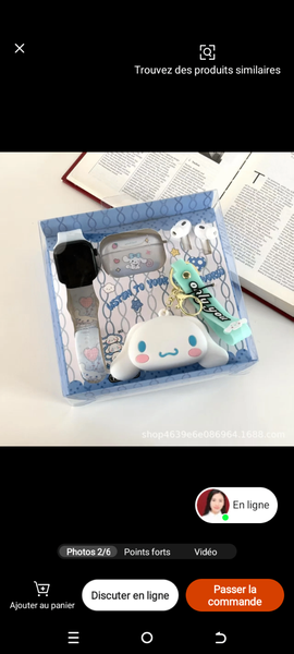 Coffret Montre et Écouteurs Design Kawaii