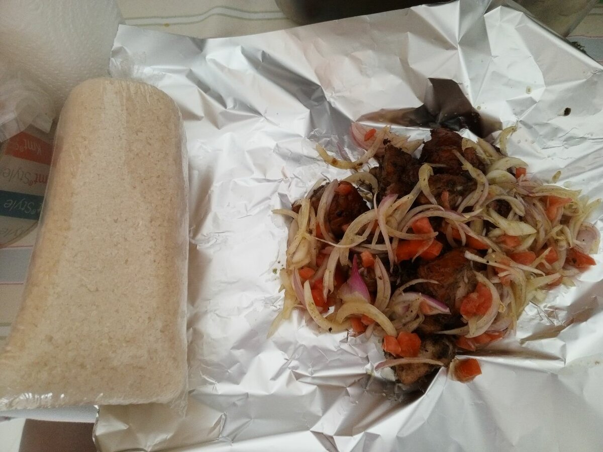 Croupion et porc braisé