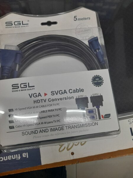 Câble VGA SVGA 5m SGL