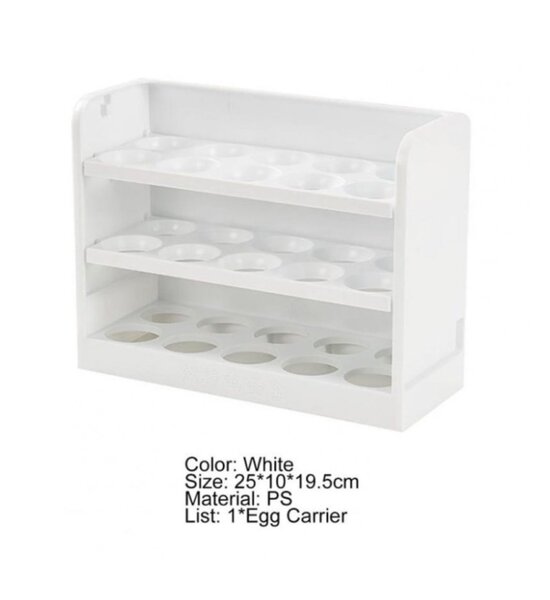 EGG HOLDER TRAY EGG CARRIER BOX DISPENSER CONTAINER (L9.8 X