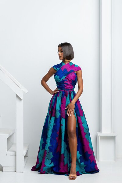 African Print Maxi Dress