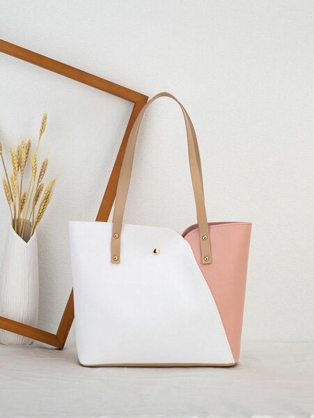 Sac cabas chic bicolore