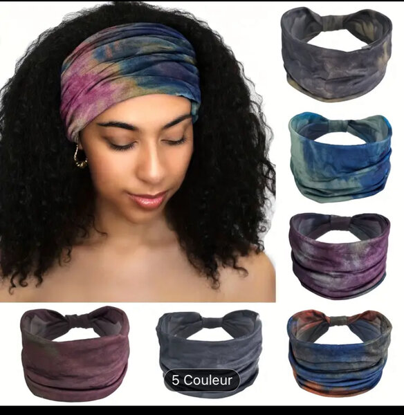 Bandeau Cheveux Coloré Élastique