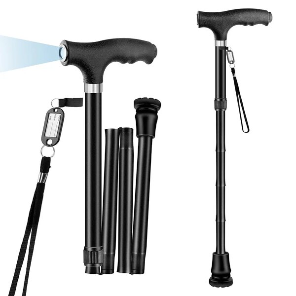 Canne de marche pliante LED