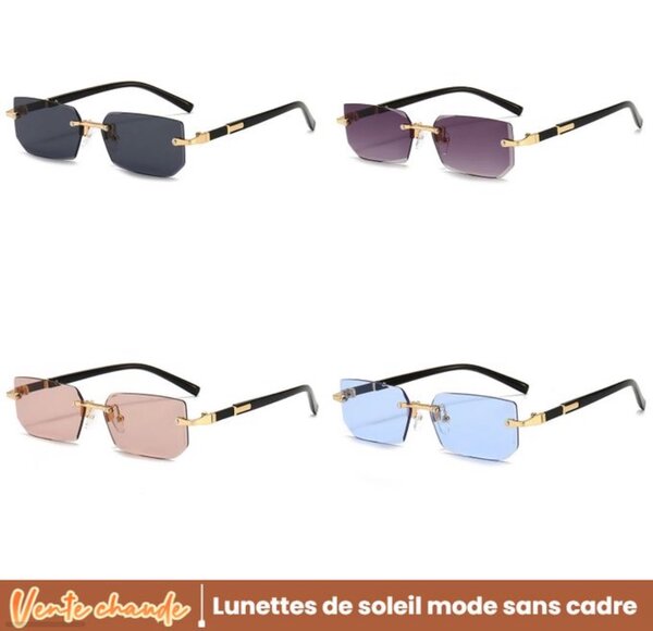 Lunettes De Soleil, Mode Sans Cadre, Pour Hommes Et Femmes