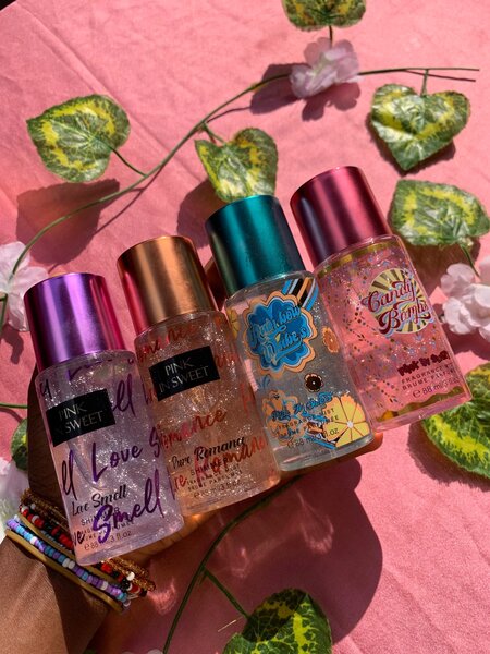 Mini brume parfumée pailletée