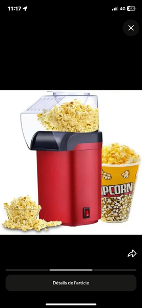 Machine à Popcorn Électrique