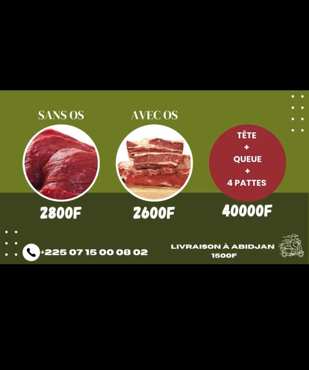 Viande de bœuf en gros et détails