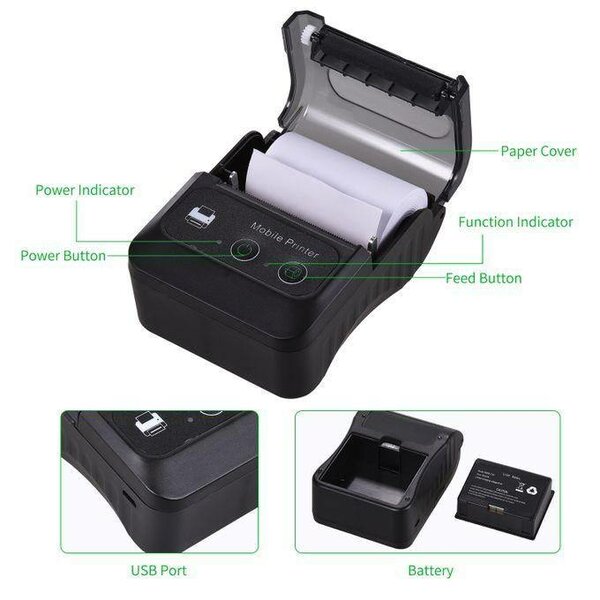 Imprimante Thermique Portable BT