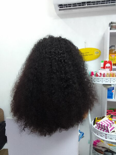 Wet curl wig