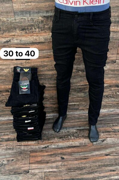 Plain black jeans