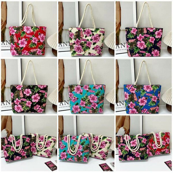Flower Pattern Tote Bags