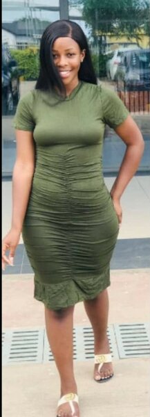 Stretch dress olive