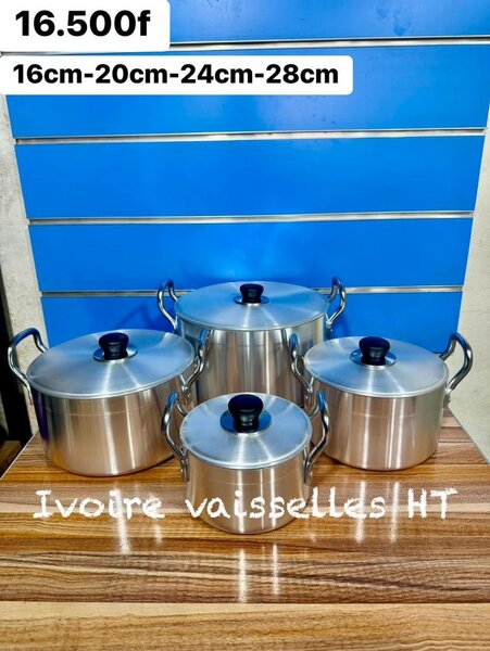 Batterie de Marmites 4pcs Aluminium