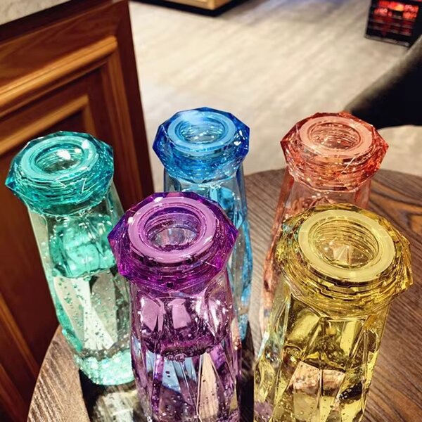 Diamond glass bottle