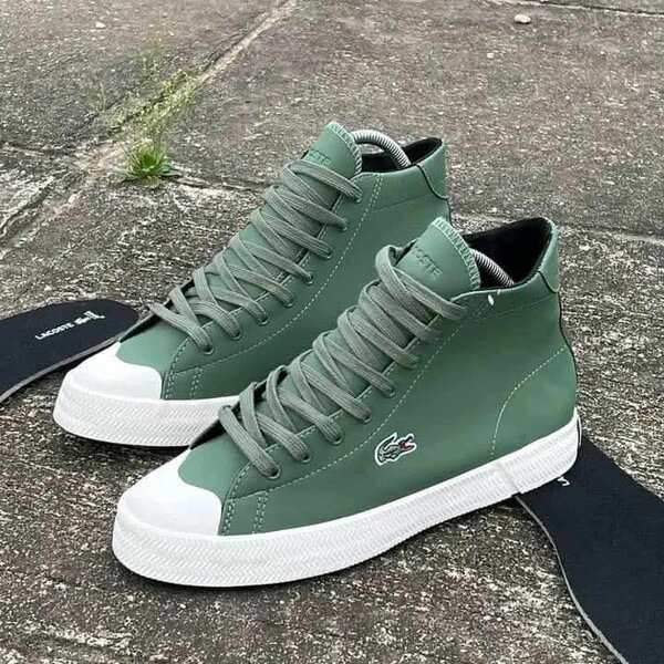 Baskets montantes Lacoste vertes
