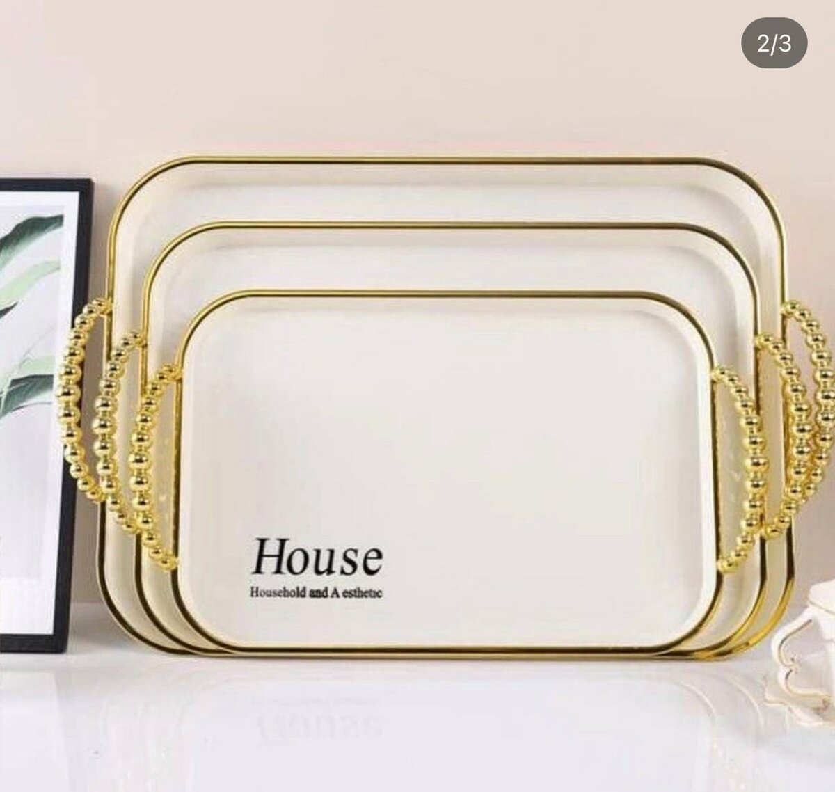 Rectangular 3 set tray