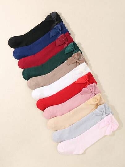 Chaussettes bébé avec nœud