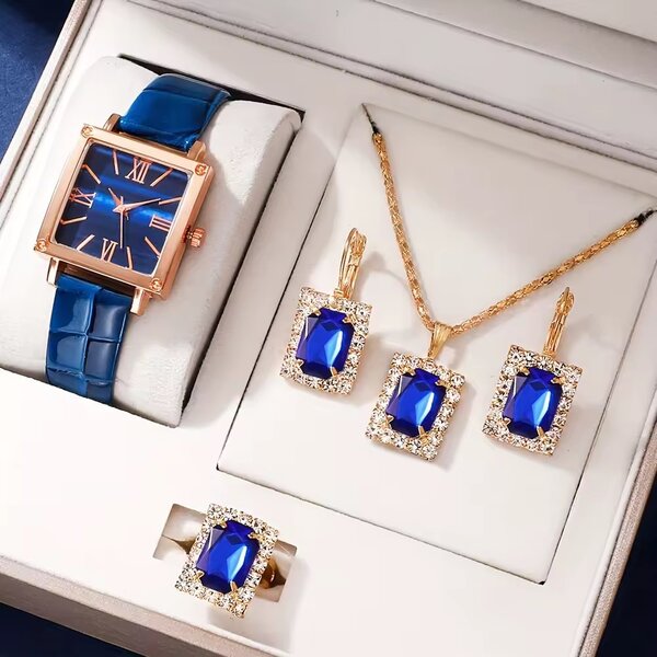 Ensemble Montre et Bijoux Saphir
