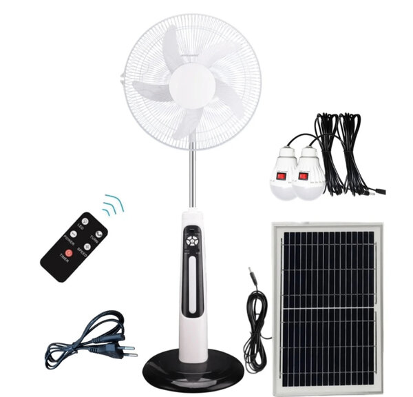 Ventilateur sur pied rechargeable solaire