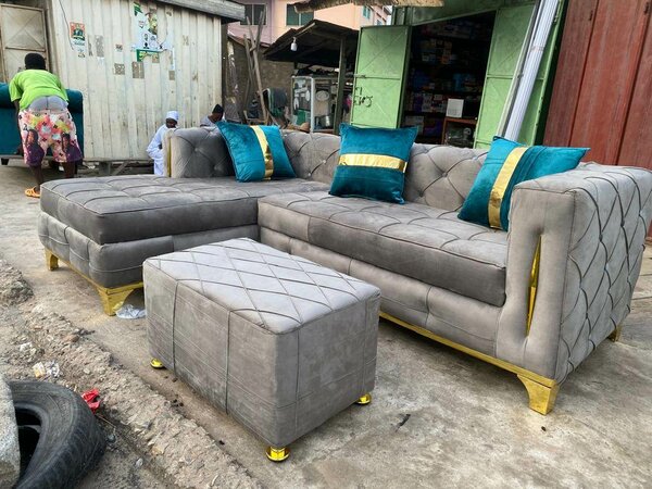 L shape and table