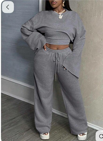Ensemble jogging gris élégant