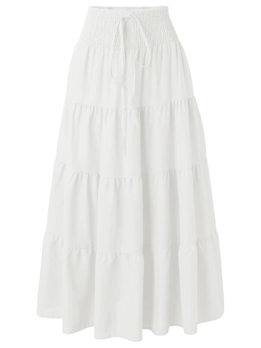 Jupe longue blanc élégante