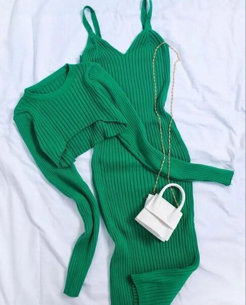 Long dress with crop top