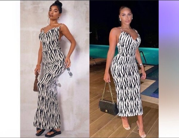 Plt zebra print maxi dress.