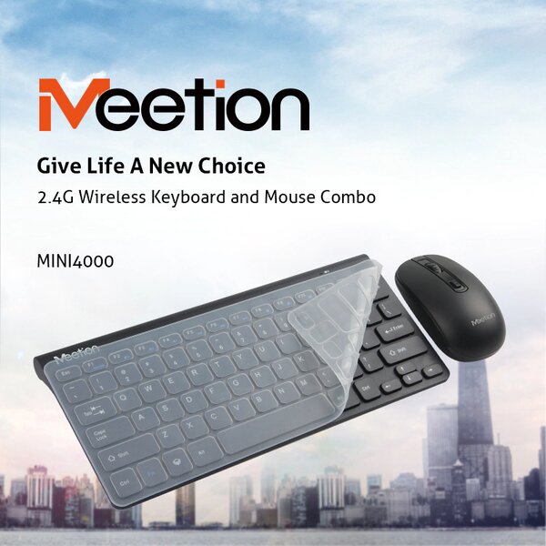 Meetion M4000 mini wireless keyboard and mouse combo