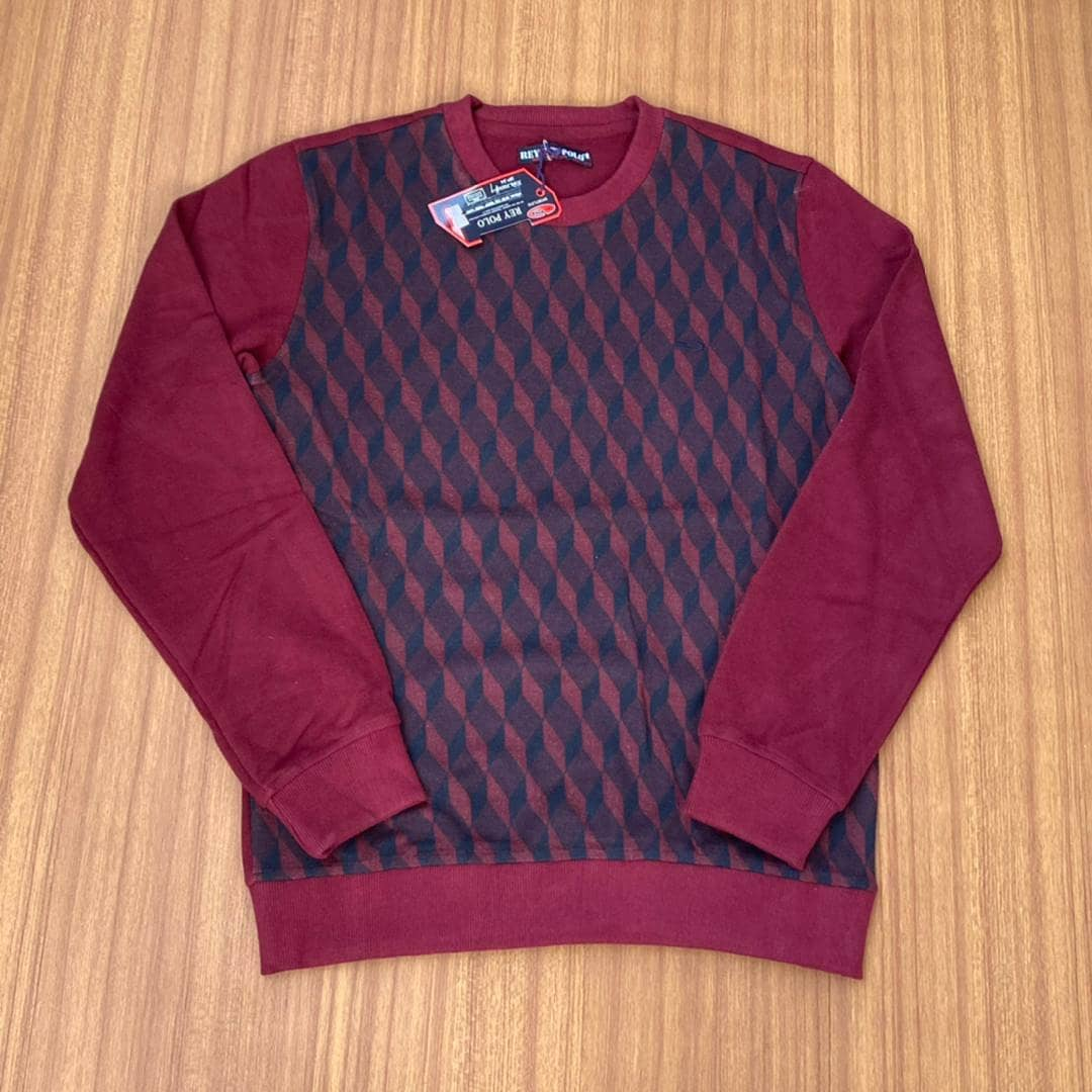 Sweater rouge bleu