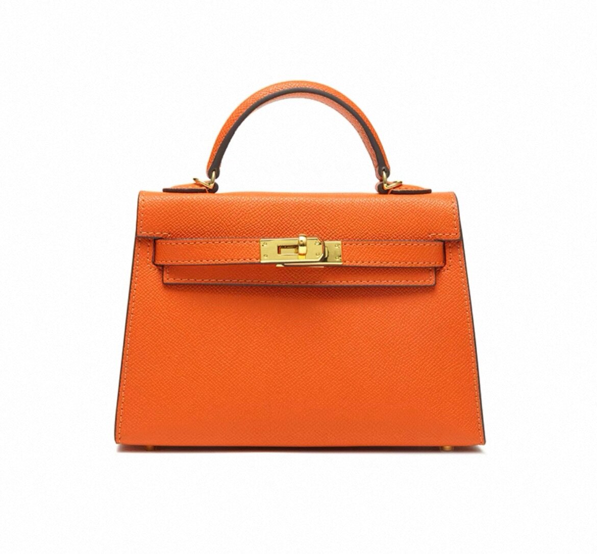 Sac à main en cuir orange élégant