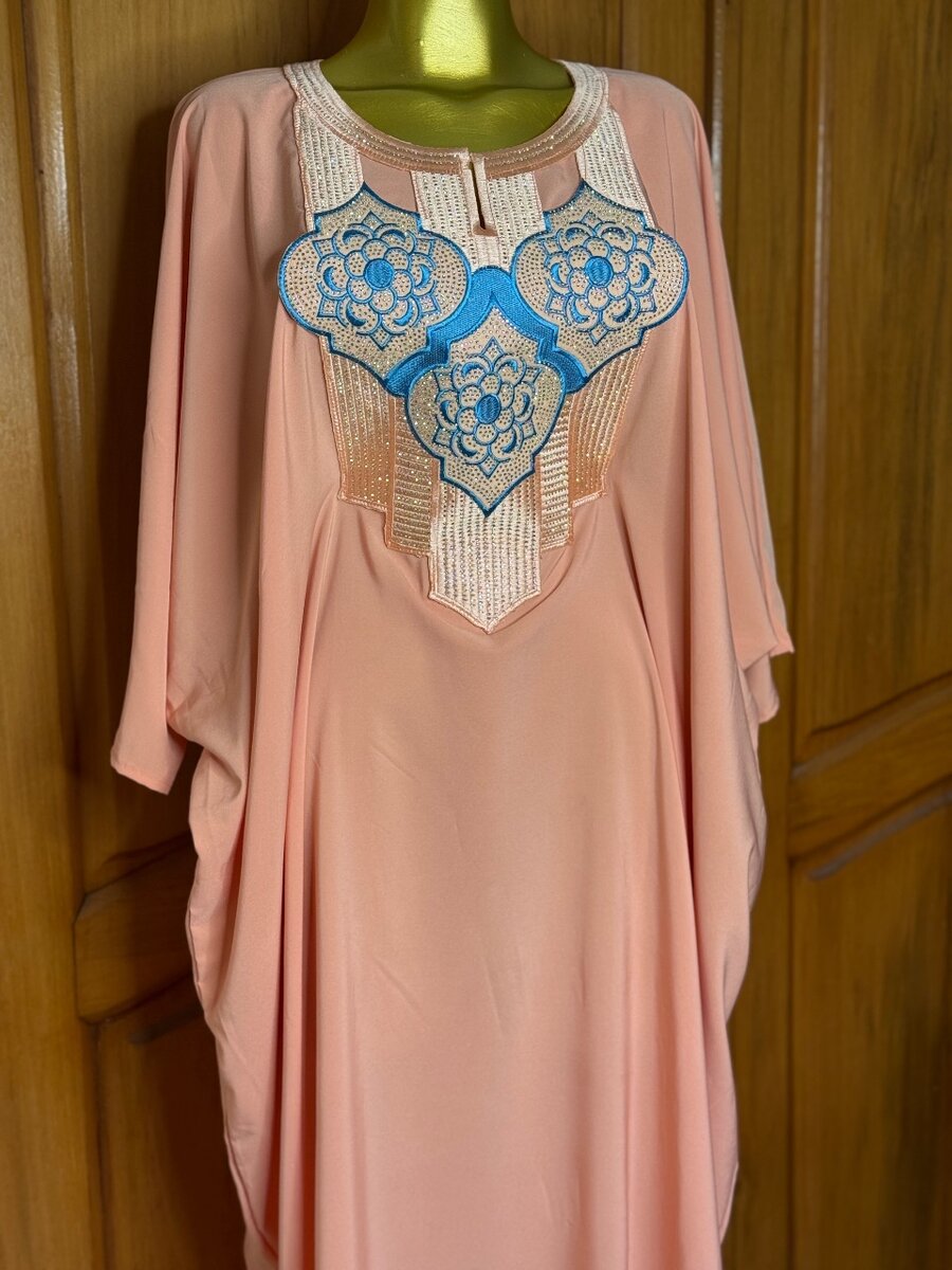 Elegant Pink Kaftan Dress